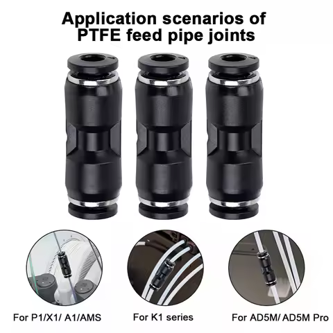 PTFE Tube Connector Pneumatic For Creality K1 Series 1.75mm Filament Splitter For Flashforge AD5M/5M