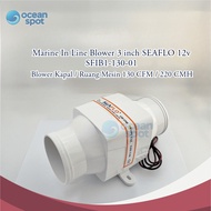 MESIN Marine In-Line Blower 3 INCH Seagrass 12V Ship Blower 130 CFM Engine Room/ 220 CMH SFIB1-130-0