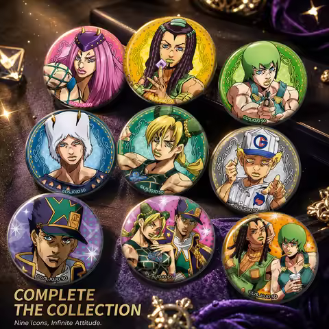 JoJo's Bizarre Adventure Stone Ocean Anime Merchandise Pin Badge Pendant Keychain Charm Cosplay Visa