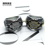 Men Domineering Exaggerated Ring Retro Eagle Flying Eagle Ring Fashion Unique Punk Style Hand Access