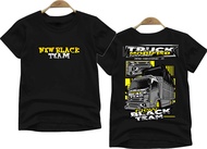 Kaos anak laki laki truk oleng new black team atasan anak 2-10 tahun bahan katun bisa COD