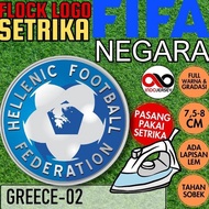Please Order] Patch Badge Emblem Flock iron-on Jersey Shirt Logo FIFA COUNTRY GREECE GREECE GREENI [