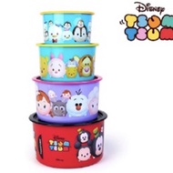 tupperware one touch container tsum tsum - 4pcs/set with box