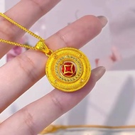 high-quality Pure Gold Safety Buckle Pendant | 24K Gold AU999 round and complete guarding your luck