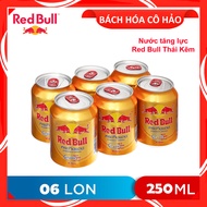 LỐC 6 LON NƯỚC TĂNG LỰC ENERGY DRINK RED BULL THÁI KẼM VÀ VITAMIN 250ML