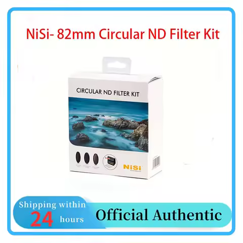 NiSi- 82mm Circular ND Filter Kit - Neutral Density Camera Lens Filters ND8 (3 Stop), ND64+CPL (6 St