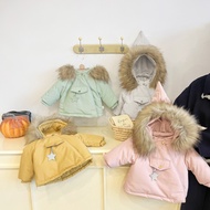 Baby Elf Hat Padded Jacket Children Winter Little Boy Padded Thick Padded Jacket Girls Winter Warm P