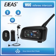 1pcs EJEAS V6C Pro Football Referee Helmet Interphone Bluetooth 5.1 800m Bicycle Intercom Full Duple