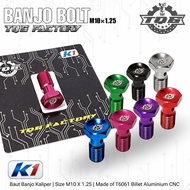 BANJO TQ6 TITANIUM BOLT CALIPER NEPEL BOLT COARSE & FINE THREAD CALIPER BANJO BOLT