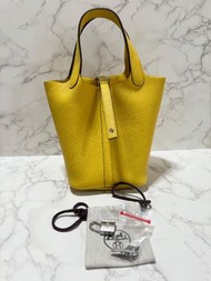 Hermes  Picotin Lock 18 Bag P18 Sun B4 PHW 陽光金 銀扣 菜籃子 B stamp
