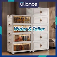 Uliance 40-65cm(W)  2/3/4/5/6 Layers Foldable Storage Cabinet Double Doors Storage Box Stackable Sto