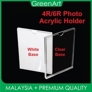 4R & 6R White Acrylic Base & Transparent Acrylic Slot in frame Acrylic Pocket Acrylic holder for Off