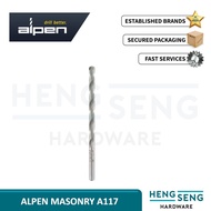 ALPEN MASONRY DRILL BIT A117 5.5mm to 12.0mm