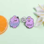 การ์ตูนอะนิเมชั่น "Adventure Time" Lumpy Space เจ้าหญิง EnamelBrooch สีม่วงป้ายกระเป๋าเป้สะพายหลังป้ายจิตเครื่องประดับเครื่องประดับแฟชั่นของขวัญ