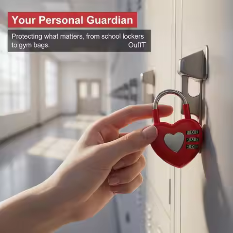 1Pcs Password Code Padlock Fashion Heart Style 3 Digit Password Combination Lock New Love Password L