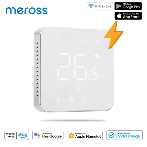 Meross Smart WiFi Thermostat for Electric Underfloor Heating System Touch Screen Work with Apple Hom