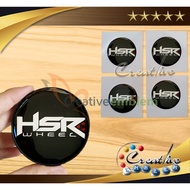 HSR WHEELS Embossed Dop Cover Sticker 4 PcsBIG