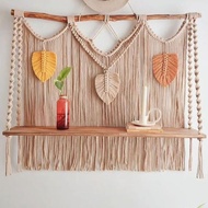 HIASAN DINDING Macrame hanging rack wall decoration room decoration macrame wall hanging decoration