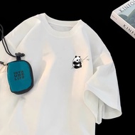 【Plus Size XS 9XL】Mens Cotton Oversize Short Sleeve Tshirt cartoon Little Pandas Print Oversized Hal