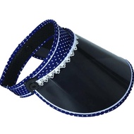 Uv Clear Sun Visor Uv Cut Protection Navy Lace Dotted Japan Hat