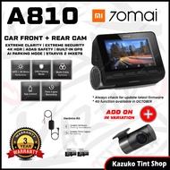 [New Launch] 70mai A810 4K Dash Cam Dual Vision Car Recorder with GPS ADAS UHD Resolution HDR Rear Recording Dashcam