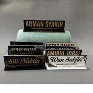 Engraved Name Stand Name Tag/ on Teacher Desk, Acrylic Office Desk Name Engrave