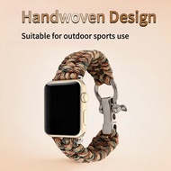 【✨Spot】Hand-Woven Strap Outdoor Sports Nylon Strap Men/App-le iWatchS10S9 Casual Strap