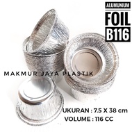 ALUMUNIUM FOIL CUP B116 FOOD PACKAGING ROUND FOIL TRAY B 116