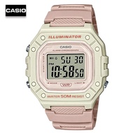 Velashop นาฬิกาข้อมือผู้ชาย ผู้หญิง คาสิโอ ดิจิตอล CASIO Digital สายเรซิน รุ่น W-218HC-4A2VDF W-218H