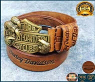 Sabuk Harley Davidson Ikat Pinggang kulit - Sabuk Pria Kulit - Gesper Harley Davidson