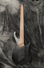 ibanez bass workshop ehb1005ms 5-string headless multi-scale bass guitar （black )