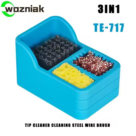 Soldering Solder Iron Tip Cleaner Cleaning Steel Wire Brush Soldering Station Clean Pad Tin Remove B