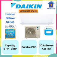 [Delivery in Klang Valley] Daikin Wall Mounted Air Conditioner Deluxe Inverter 1HP/1.5HP/2HP/2.5HP/3HP (FTKU series)