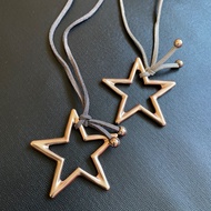Star Necklace with Suede Rope / Star Necklace