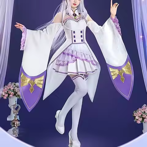 Emilia Cosplay Costume Re in A Different World From Zero Cosplay Performance Costume Anime Animation