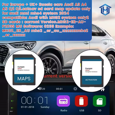 2024/2025 Satellite Map Update Audi MMI MHS2 A3/A4/A5/Q2/Q3 SD Card Navigation SD Card