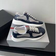 2026 New *1PRADA America's Cup Patent Leather Lace-Up Fashion Durable Low-Top Sports Casual Shoes Un