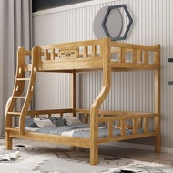 【TikTok】#Children's Wooden Bunk Bed Frame Storage Bunk Bed Small Apartment Height-Adjustable Bed Double-Deck Home Ladder