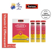 Swisse Ultiboost High Strength Vitamin C Effervescent 60 Tablets 1000mg Strawberry Flavour (EXP:07/2026) [My King AUS]