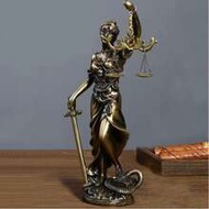2D Flat Printed Acrylic Lady Justice Statue Home Decor Office Bookshelf Ornament Justice Fairness Eq