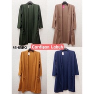 🔥Hot🔥Cardigan Labuh /Women Long Cardigan Muslimah /Cardigan Plain Pocket