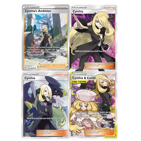 PKM Proxy Foil Cards CYNTHIA & CAITLIN /CYNTHIA &AMBITION Toys Hobbies Collectibles Game Collection 