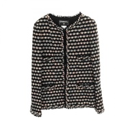 【二手】香奈兒 (Chanel)顏色軟呢外套 P29539V19609 黑色 x 粉紅尼龍羊毛斜紋軟呢顏色外套 女款二手 A