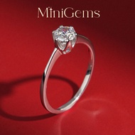 MiniGems แหวน เงินแท้ 92.5 เพชรสวิส(CZ) แหวนคู่ แหวนแต่งงาน แหวนผู้หญิง แหวนผู้ชาย 06292