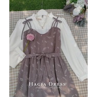 Korean Dress Hagia Floral Front Zipper Shopee