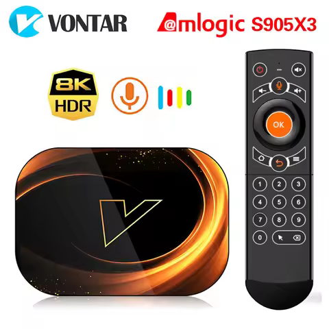 VONTAR X3 Amlogic S905X3 Android Smart TV BOX 4GB 32GB 128GB 8K Android 9.0 TVBOX 2.4G 5G Wifi 4K Se