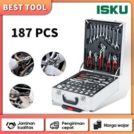 ISKU Tool Kit Set 187 pcs shock wrench set Home Suitcase Workshop Tools Complete Tools/tool box set