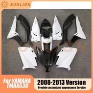 For Yamaha TMAX 530 2008-2013 Black and White light Full Fairing Kit Injection Fit TMAX530 2013 Body