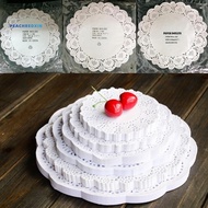 PEK-100Pcs Round Paper Lace Doilies Cake Placemat Party Wedding Baking Decoration