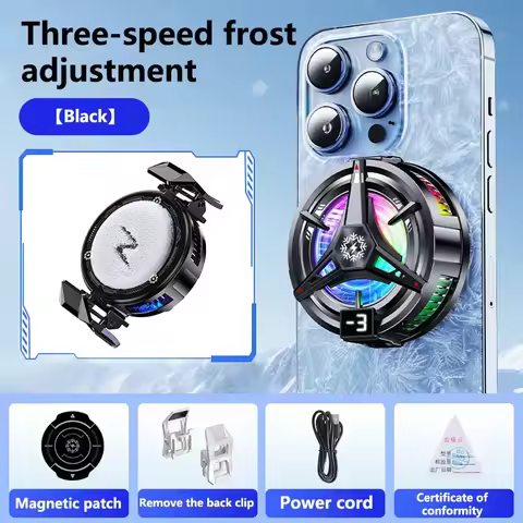 TL07 Semiconductor Phone Cooler 5V3A Powerful Cooling Magnetic & Clip 2-in-1 Digital Display For Gam